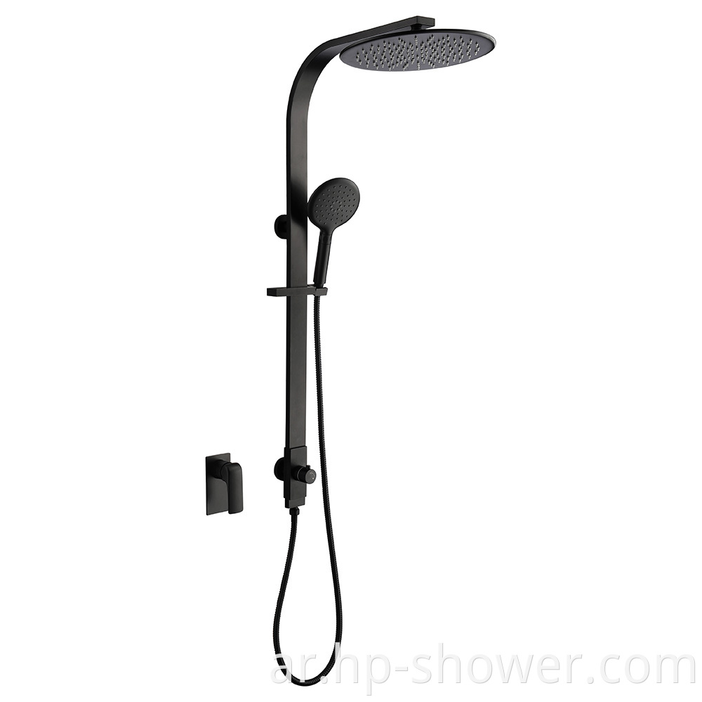 Matt Black Shower Set